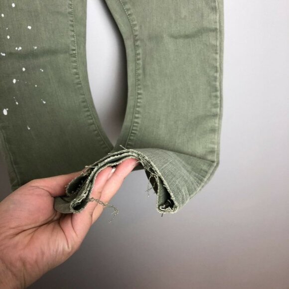 NWT Womens Green White Splatter Paint skinny Jeggings - Picture 6 of 7